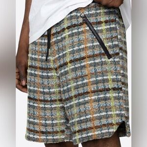Light Gray Tweed Shorts